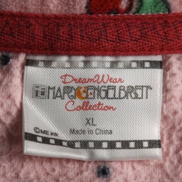 MARY ENGELBREIT Nightgown/Pajama top, XL, Pink, Cherries, Fleece, Life Is Sweet - Picture 10 of 11